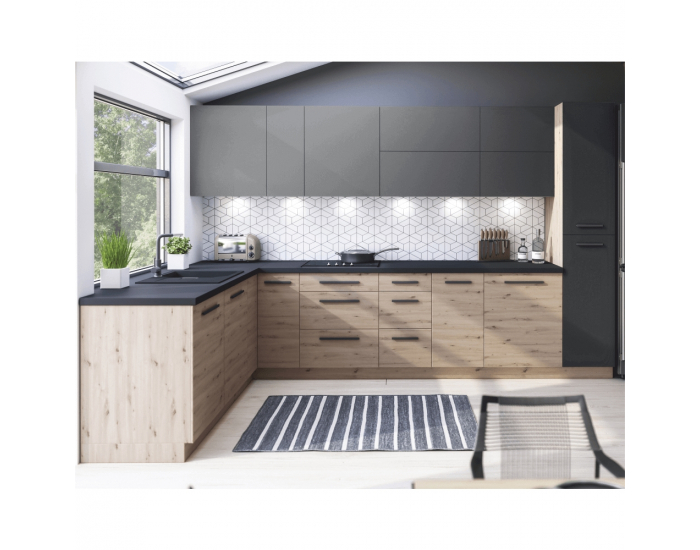 Dolná kuchynská skrinka s úchytkami Langen D40S3 - dub artisan