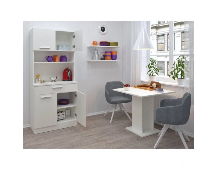 Štvordverový kredenc Domis New - biela 