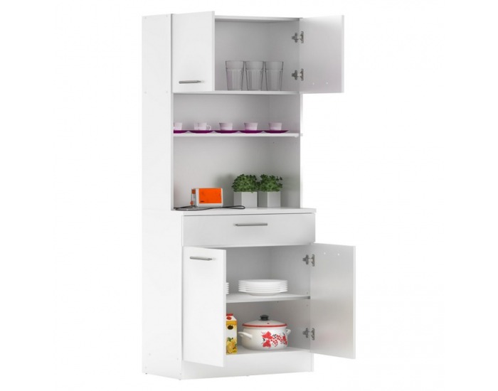 Štvordverový kredenc Domis New - biela 