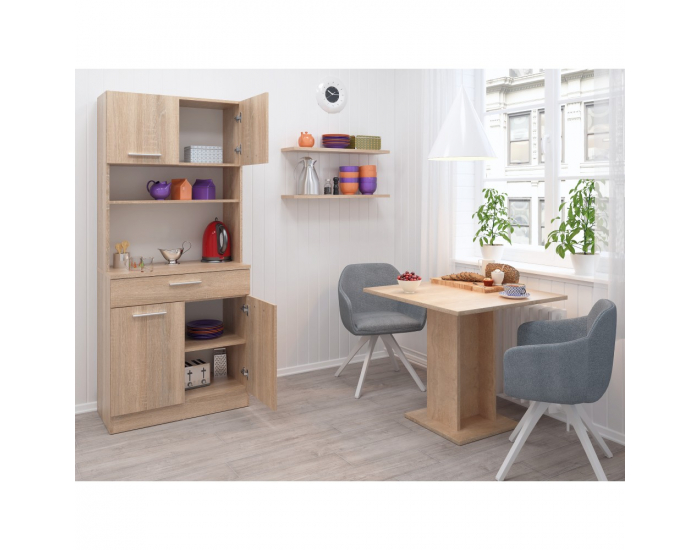 Štvordverový kredenc Domis New - dub sonoma