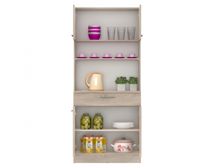 Štvordverový kredenc Domis New - dub sonoma