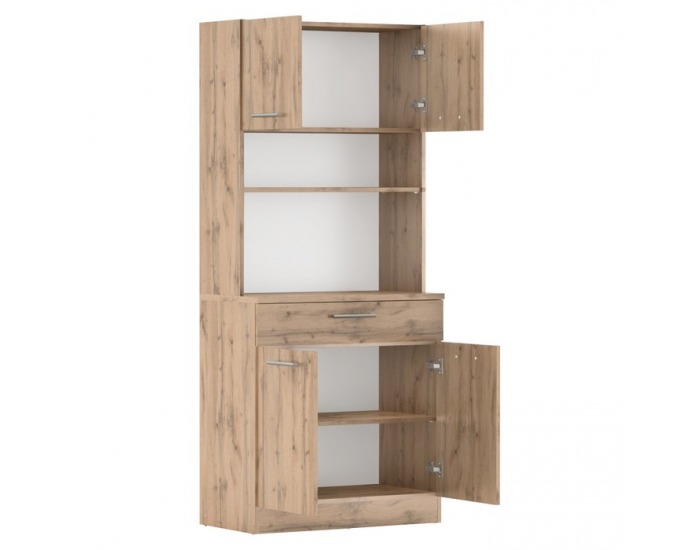 Štvordverový kredenc Domis New - dub wotan