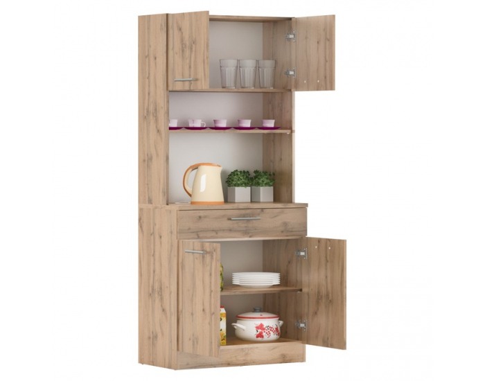 Štvordverový kredenc Domis New - dub wotan