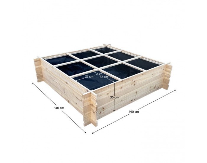 Drevený vyvýšený záhon Donel - hnedá