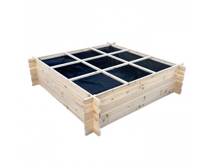 Drevený vyvýšený záhon Donel - hnedá