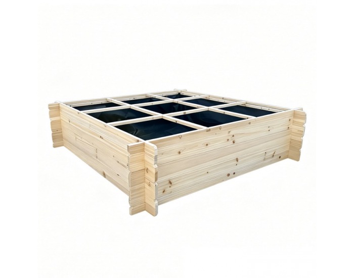 Drevený vyvýšený záhon Donel - hnedá