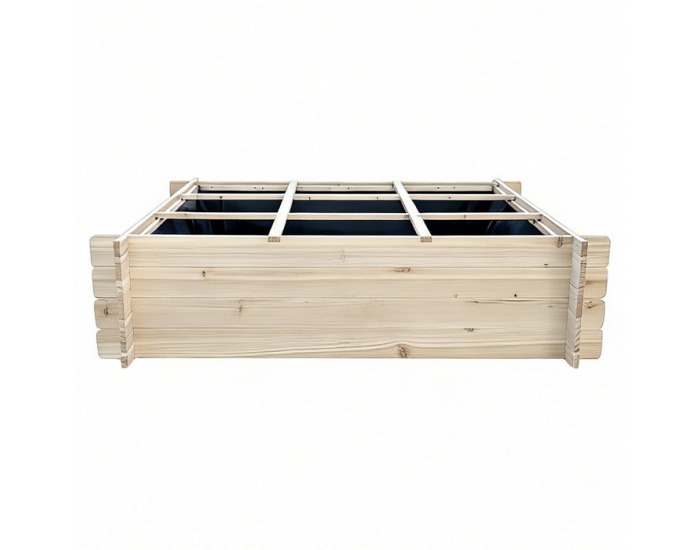 Drevený vyvýšený záhon Donel - hnedá