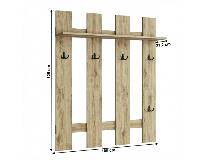 Vešiakový panel Dorsi 105 - dub navarra