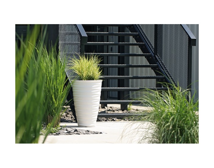 Plastový kvetináč DPFE400 38,3 cm - antracit