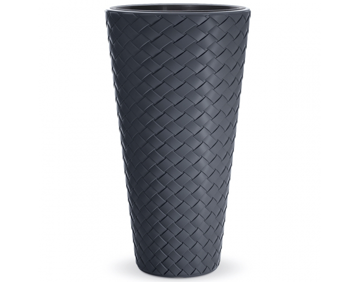 Vysoký plastový kvetináč DPMT400 40 cm - antracit