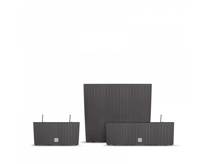 Plastový balkónový kvetináč DRC600W 58 cm - mocca