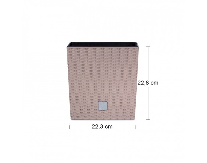 Plastový kvetináč DRTS225L 22,5 cm - mocca