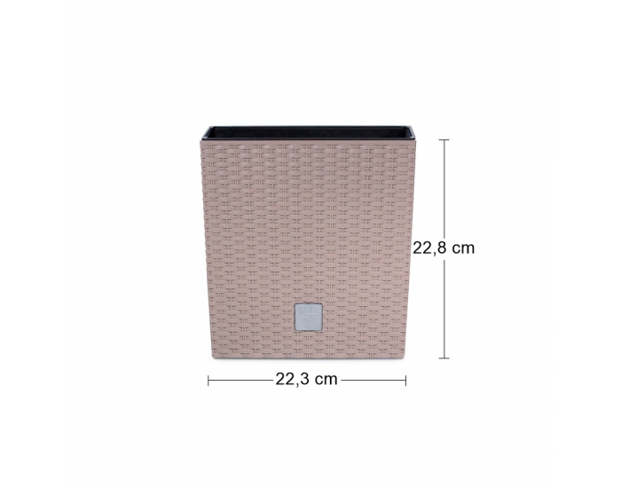 Plastový kvetináč DRTS225L 22,5 cm - mocca