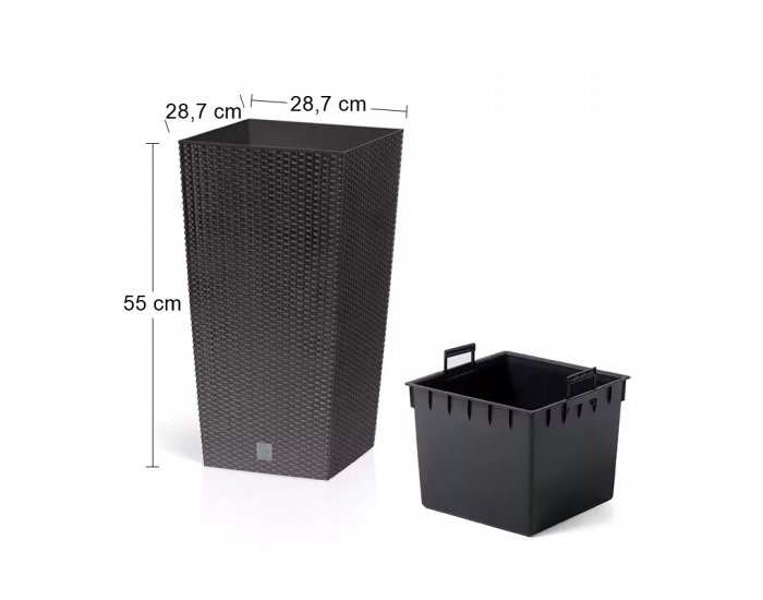 Plastový kvetináč DRTS300 30 cm - hnedá