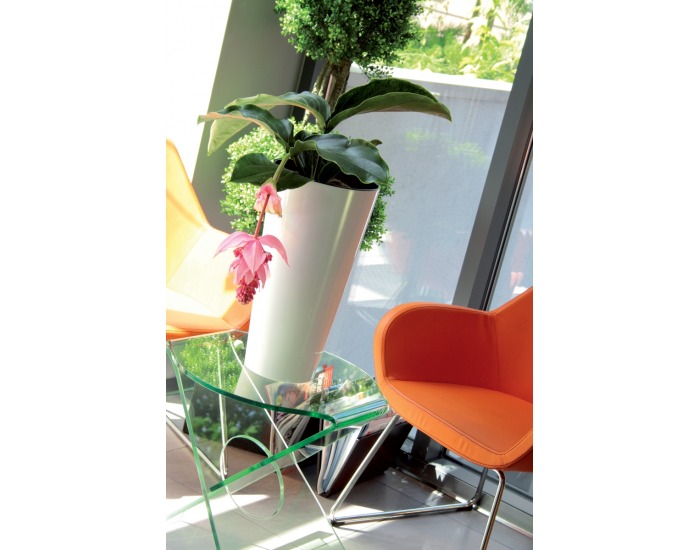 Plastový kvetináč DTUS150 15 cm - mocca