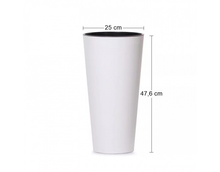 Plastový kvetináč DTUS250 25 cm - biela