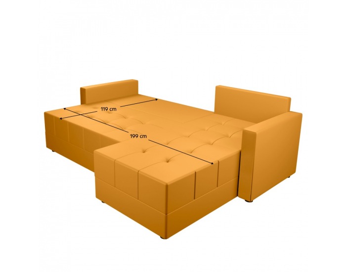 Rohová sedačka s rozkladom Duan Roh L/P - horčicová