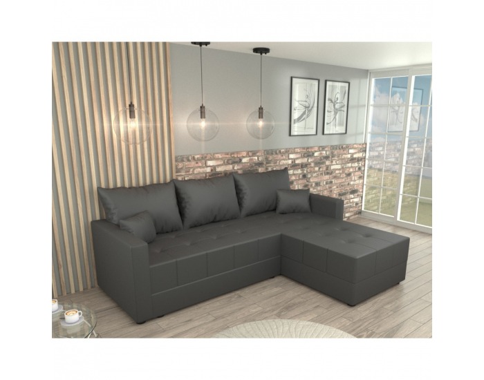 Rohová sedačka s rozkladom Duan Roh L/P - sivá