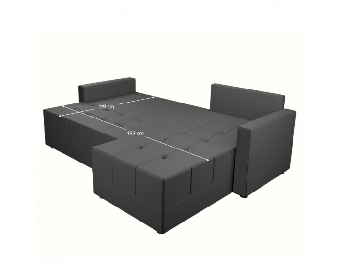 Rohová sedačka s rozkladom Duan Roh L/P - sivá