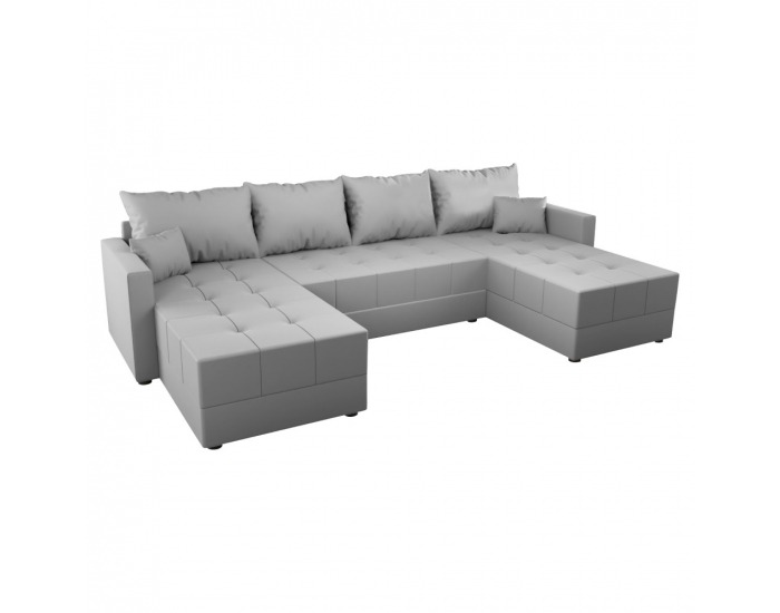 Rohová sedačka U s rozkladom Duan U Uni L/P - sivá