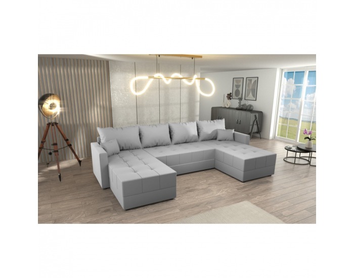 Rohová sedačka U s rozkladom Duan U Uni L/P - sivá