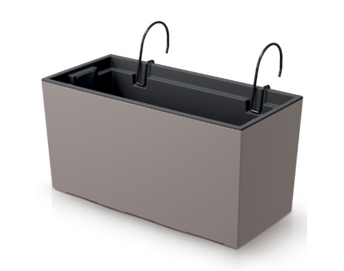 Plastový balkónový kvetináč DUC400W 39,5 cm - mocca