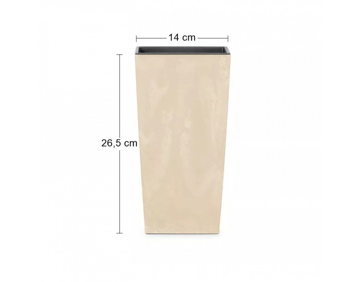 Plastový kvetináč DURS140E 14 cm - slonovinová