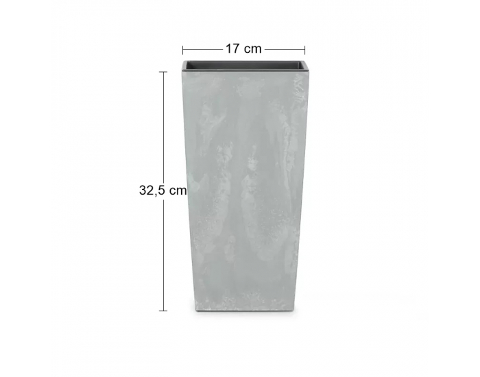 Plastový kvetináč DURS170E 17 cm - sivý betón