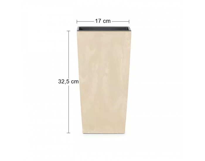 Plastový kvetináč DURS170E 17 cm - slonovinová