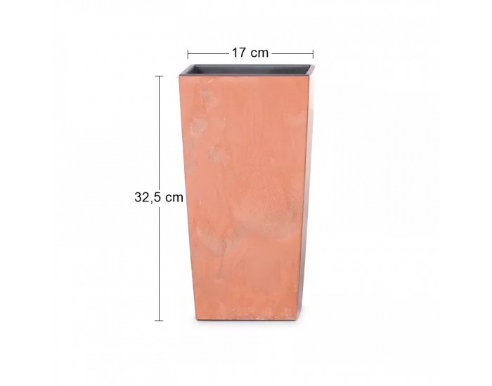 Plastový kvetináč DURS170E 17 cm - terakota