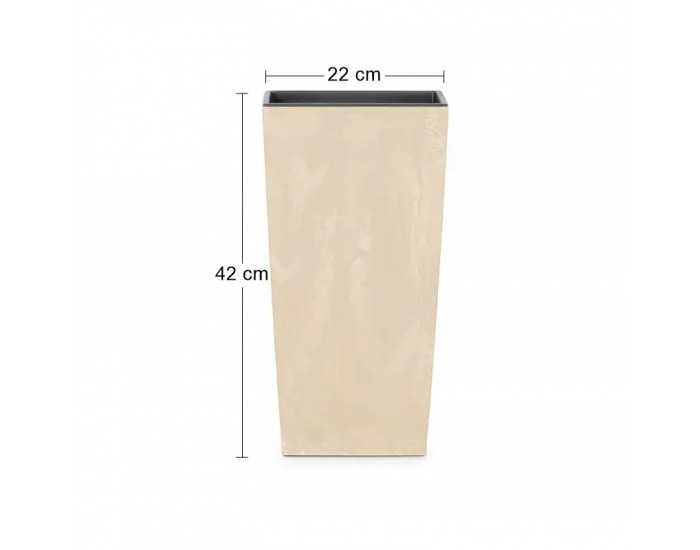 Plastový kvetináč DURS225E 22,5 cm - slonovinová