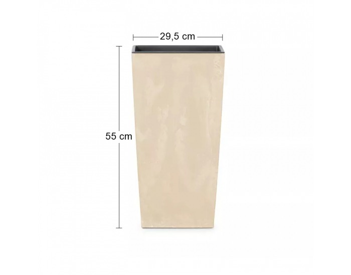 Plastový kvetináč DURS300E 30 cm - slonovinová