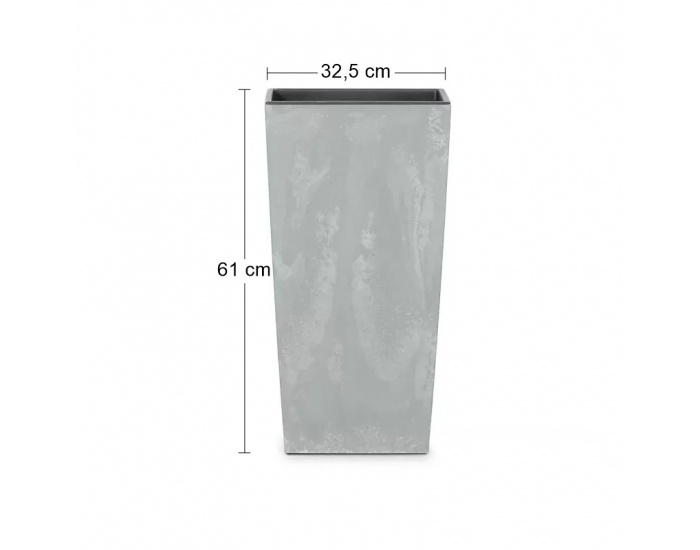Plastový kvetináč DURS325E 32,5 cm - sivý betón