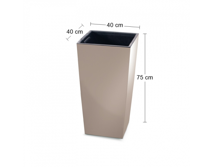 Vysoký plastový kvetináč DURS400 40 cm - mocca