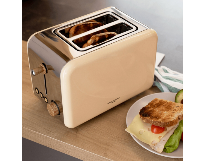 Hriankovač Dustin - béžová / vzor drevo