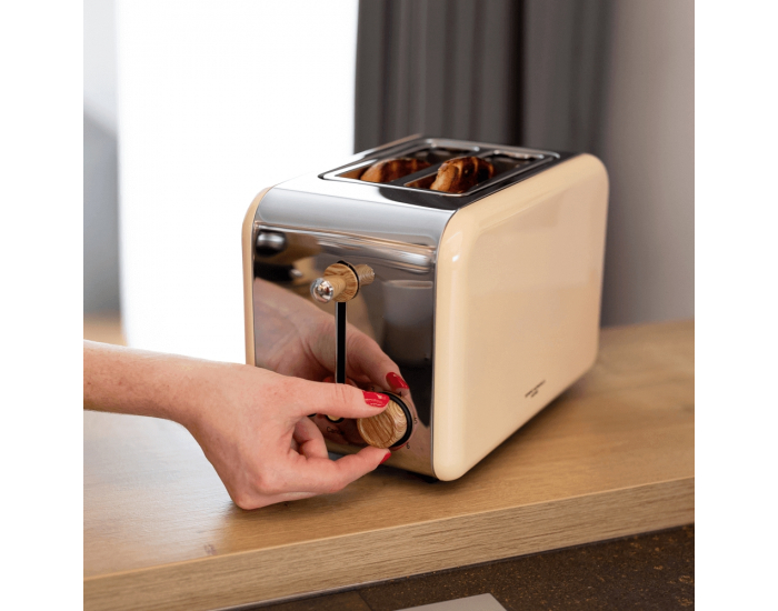 Hriankovač Dustin - béžová / vzor drevo