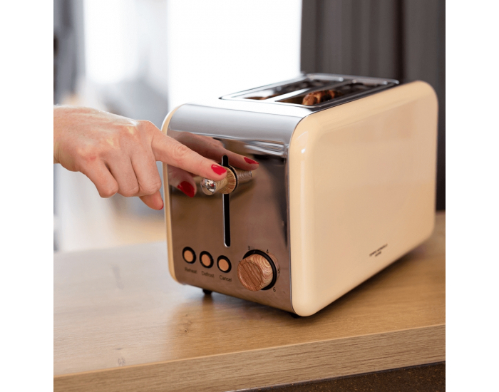 Hriankovač Dustin - béžová / vzor drevo