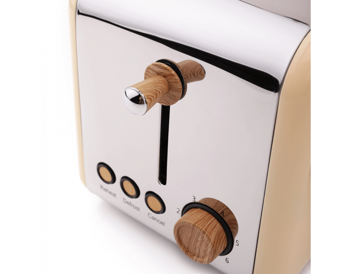 Hriankovač Dustin - béžová / vzor drevo