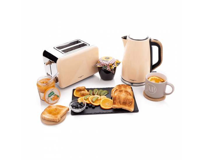 Hriankovač Dustin - béžová / vzor drevo