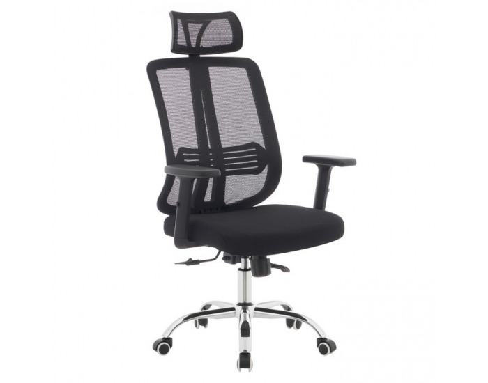 Kancelárske kreslo Duval - čierna / chróm