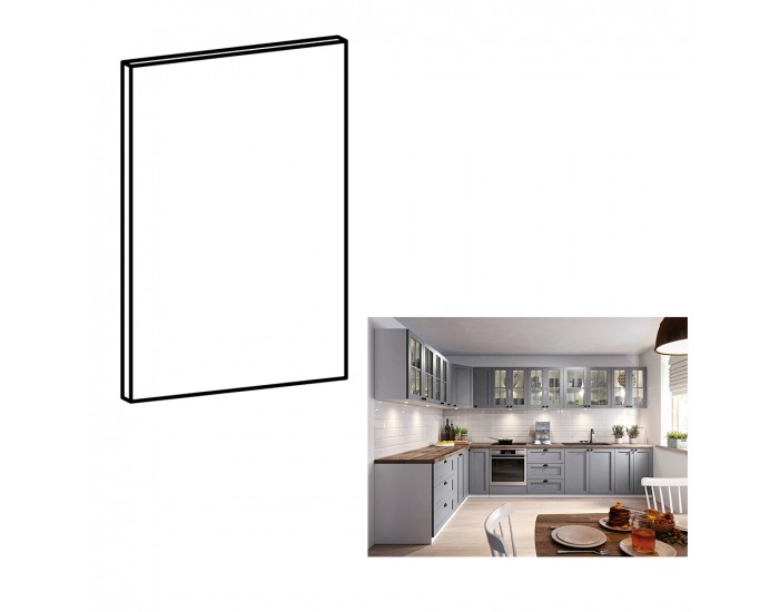 Dvierka na umývačku Layla 44,6x57 cm - sivá matná