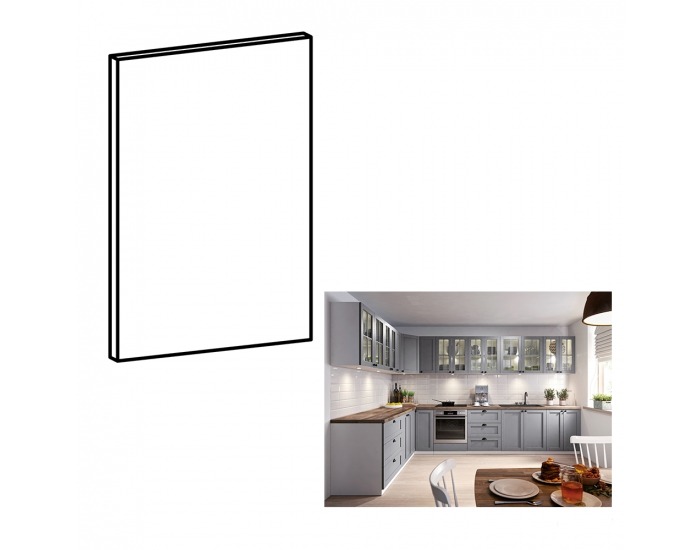 Dvierka na umývačku Layla 59,6x57 cm - sivá matná