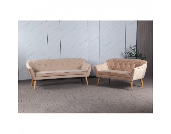 Dvojsedačka Nosel - béžová / prírodná