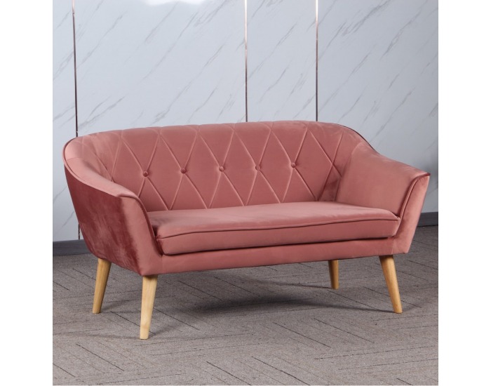 Dvojsedačka Nosel - ružová / prírodná