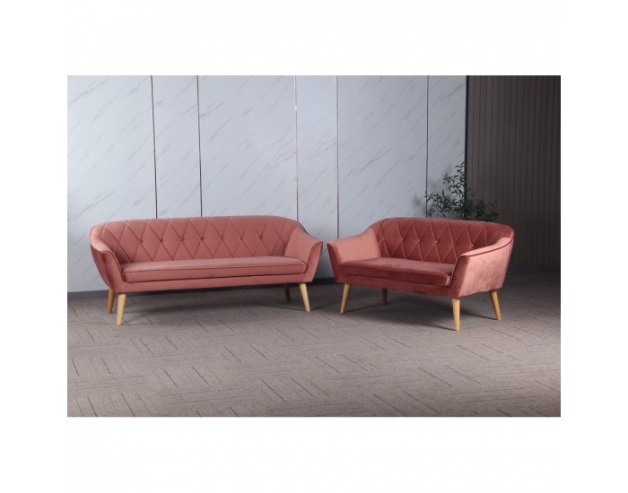 Dvojsedačka Nosel - ružová / prírodná