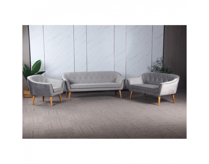 Dvojsedačka Nosel - sivá / prírodná