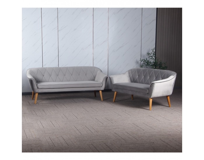 Dvojsedačka Nosel - sivá / prírodná