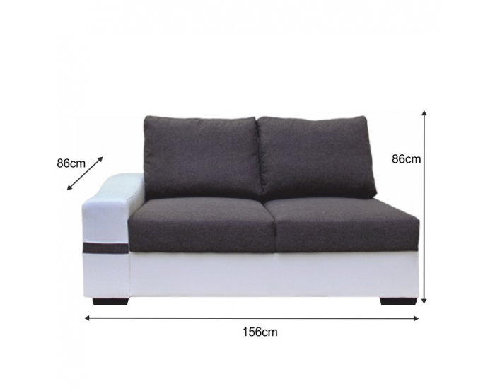 Dvojsedačka Oregon 07 - sivá / biela