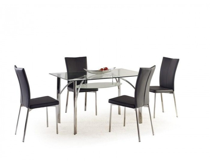 Jedálenský stôl Dylan - sklo / chróm