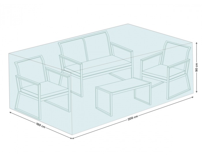 Ochranný obal na záhradný nábytok E-NBC200 - svetlosivá